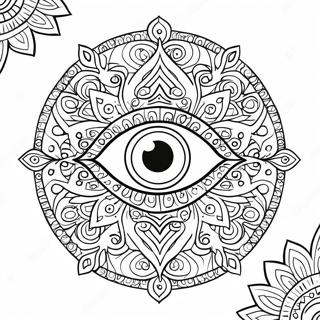 Pagina Para Colorir Mandala Do Olho Maligno Decorativa 12611-9897