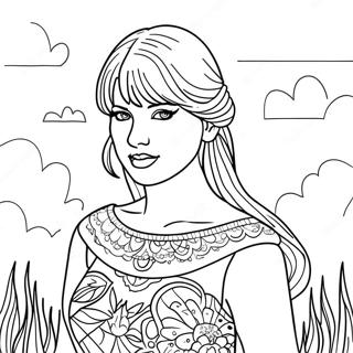 Pagina Para Colorir Do Folklore Da Taylor Swift 13340-10483