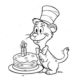 Feliz Aniversário Dr Seuss Páginas Para Colorir