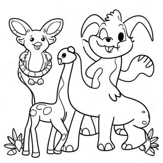 Pagina Para Colorir De Colagem De Animais Divertidos 14111-11098