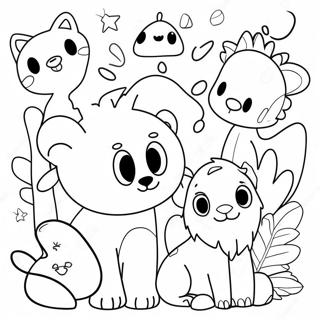 Pagina Para Colorir De Colagem De Animais Divertidos 14111-11100