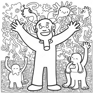 Pagina Para Colorir Do Keith Haring 14690-11575