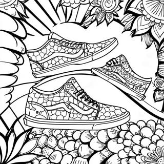 Pagina Para Colorir De Tenis Vans Com Padrao De Tabuleiro 14971-11782