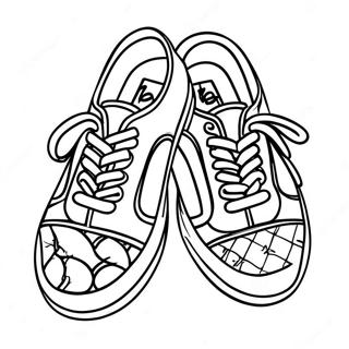 Pagina Para Colorir De Tenis Vans Com Padrao De Tabuleiro 14971-11783