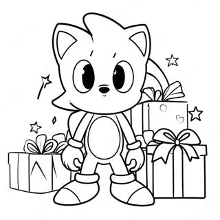 Sonic De Natal Páginas Para Colorir