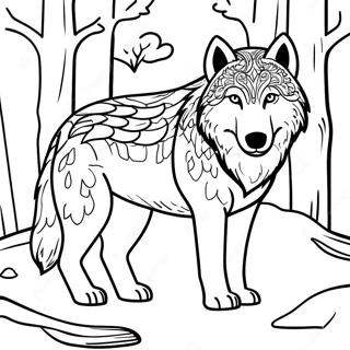 Pagina Para Colorir De Lobo Guara Realista Na Floresta 17101-13489