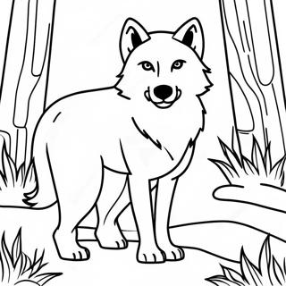 Pagina Para Colorir De Lobo Guara Realista Na Floresta 17101-13491