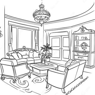 Pagina Para Colorir Interior Da Casa Dos Sonhos Da Barbie 17711-13969