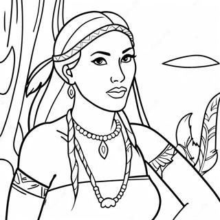 Pocahontas Páginas Para Colorir