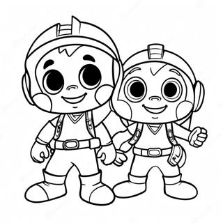 Mikey E Jj Páginas Para Colorir