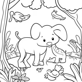 Pagina Para Colorir Belo Jardim Do Eden Com Animais 18081-14283