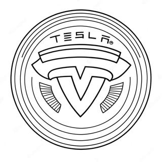 Pagina Para Colorir Do Logo Da Tesla 1870-1488