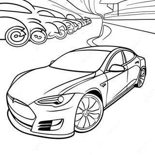 Pagina Para Colorir Do Tesla Model S Correndo 1871-1497