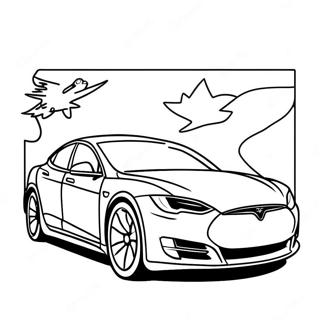 Pagina Para Colorir Do Tesla Model S Correndo 1871-1498