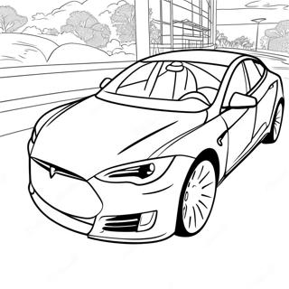 Pagina Para Colorir Do Tesla Model S Correndo 1871-1500