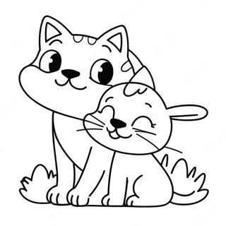 Pagina Para Colorir De Cachorro E Gato Brincalhoes 19213-15179