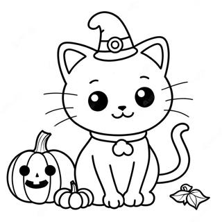 Pagina Para Colorir De Gatinho De Halloween 19232-15185