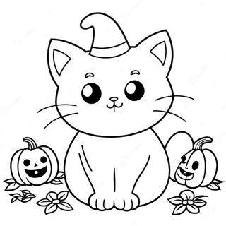 Pagina Para Colorir De Gatinho De Halloween 19232-15187