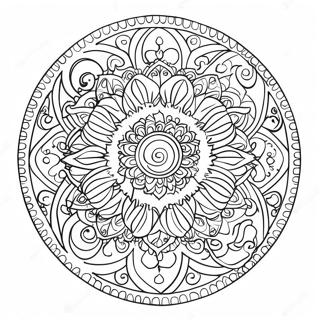 Pagina Para Colorir Do Mandala Do Chakra Colorido 19553-15451