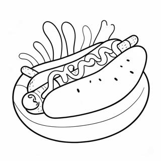 Pagina Para Colorir De Cachorro Quente Fofo Em Desenho 19733-15587