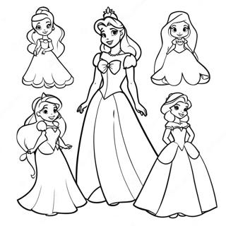 Pagina Para Colorir Das Princesas Elegantes Da Disney 20513-16215