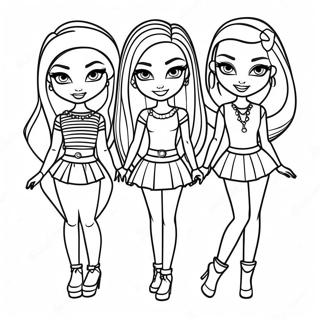 Bratz De Moda Páginas Para Colorir