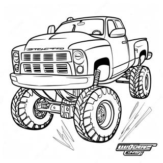 Pagina Para Colorir Da Caminhonete Chevy Elevada 22162-17513