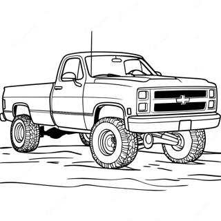 Pagina Para Colorir Da Caminhonete Chevy Elevada 22162-17514