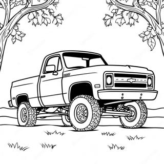 Pagina Para Colorir Da Caminhonete Chevy Elevada 22162-17515