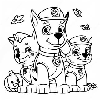 Pagina Para Colorir Dos Personagens Da Patrulha Canina Com Aboboras 23443-18520