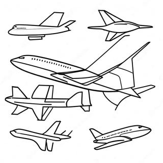 Pagina Para Colorir Do Aviao 747 Voando Alto 23793-18798