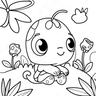 Pagina Para Colorir Do Buggy Huggy Fofo No Jardim 24013-18984