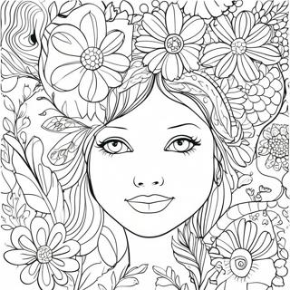 Pagina Para Colorir Mente Colorida Com Flores 24543-19374