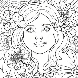 Pagina Para Colorir Mente Colorida Com Flores 24543-19376