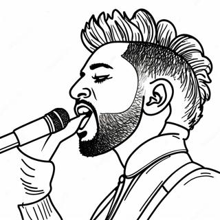 Pagina Para Colorir Do The Weeknd Se Apresentando No Palco 24673-19498