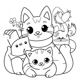 Pagina Para Colorir De Gato E Gatinhos Adoraveis 24993-19745