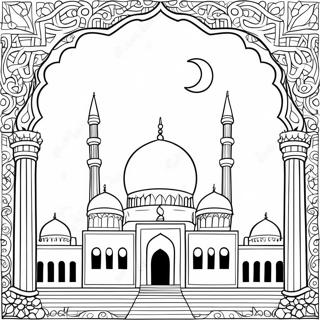 Pagina Para Colorir Da Mesquita Islamica 2530-2017