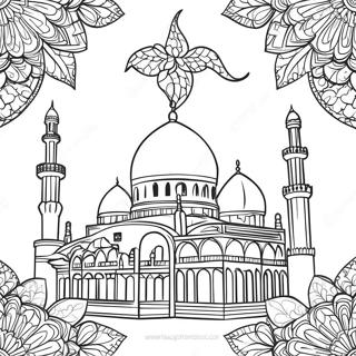 Pagina Para Colorir Da Mesquita Islamica 2530-2020