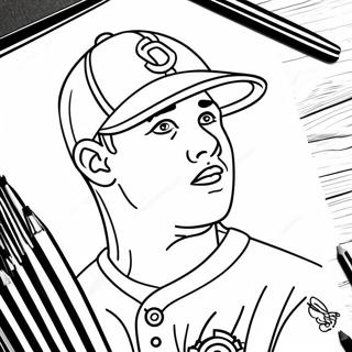 Mike Trout Páginas Para Colorir