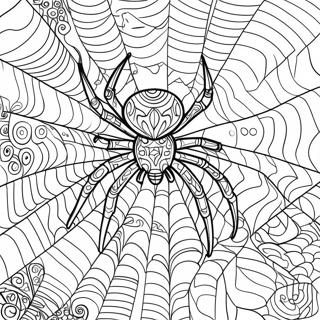 Pagina Para Colorir De Teia De Aranha Intrincada 26224-20726