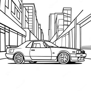 Pagina Para Colorir De Nissan Skyline Em Movimento 26385-20845