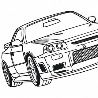 Pagina Para Colorir De Nissan Skyline Em Movimento 26385-20848