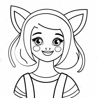 Pagina Para Colorir De Garota Tumblr Fofa Com Orelhas De Gato 28714-22691