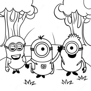 Minions Brincando No Parque Pagina Para Colorir 28905-22841