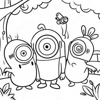 Minions Brincando No Parque Pagina Para Colorir 28905-22843