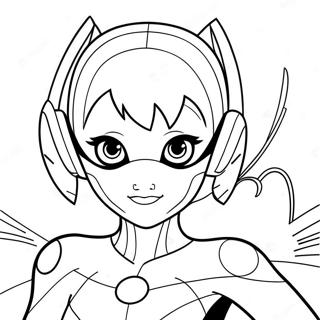 Super-Herói Kwami Miraculous Ladybug Páginas Para Colorir