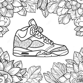 Pagina Para Colorir Do Contorno Do Tenis Jordan 5 30164-23833