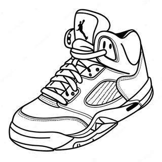 Pagina Para Colorir Do Contorno Do Tenis Jordan 5 30164-23835