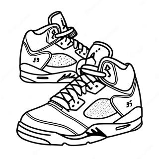 Pagina Para Colorir Do Contorno Do Tenis Jordan 5 30164-23836