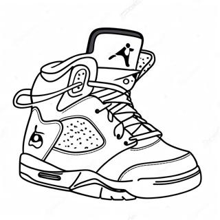 Pagina Para Colorir Do Design Colorido Do Tenis Jordan 5 30165-23842